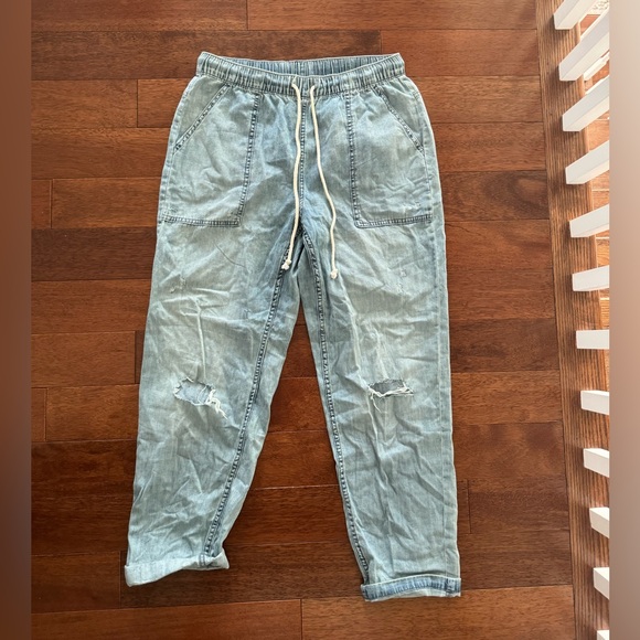 aerie Pants - Aerie pull on slouch denim size medium